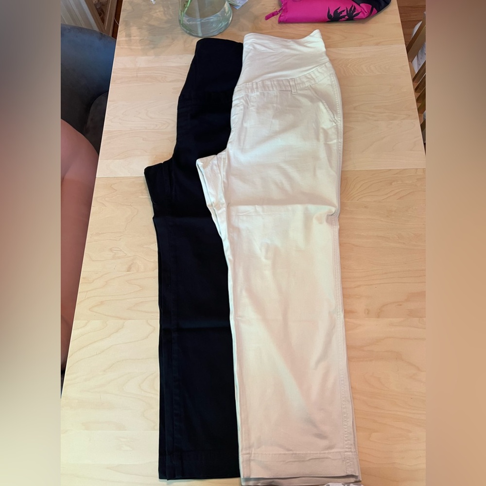 GAP Maternity Full Panel Straight Khakis